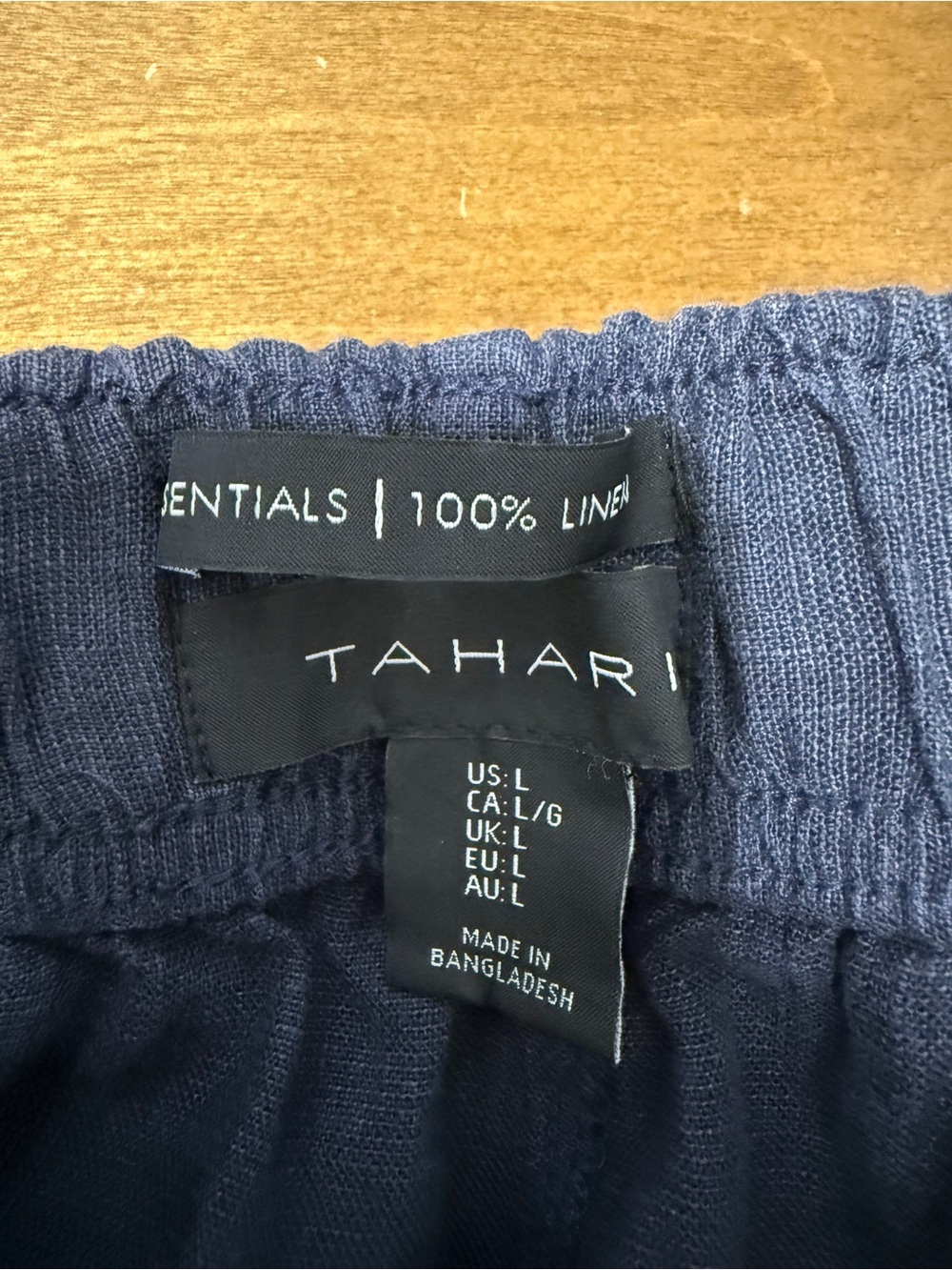 Tahari Wide-Leg Elastic-Waist Pants - Navy Blue - Picture 6 of 6
